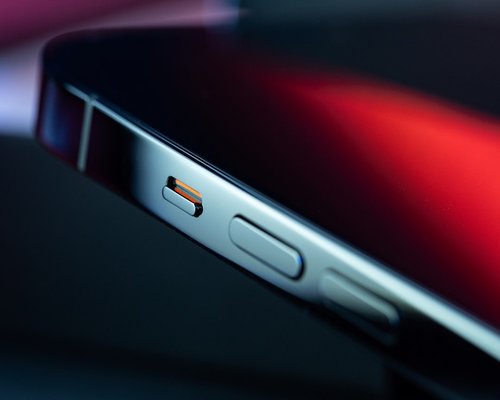 Close up of a smartphone screen showing warm color temperature settings